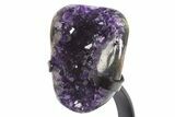 Amethyst Geode With Metal Stand - Uruguay #306941-3